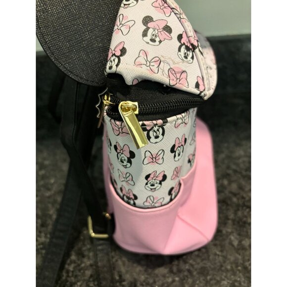 Dani By Danielle Nicole Disney Minnie Mouse Mini Backpack W/Ears Pink & Black - Picture 16 of 16